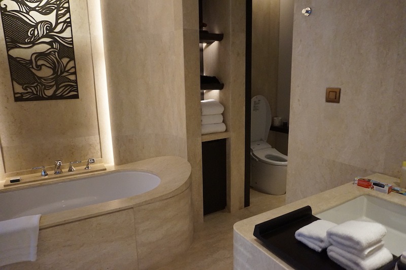 Master bathroom with toilet