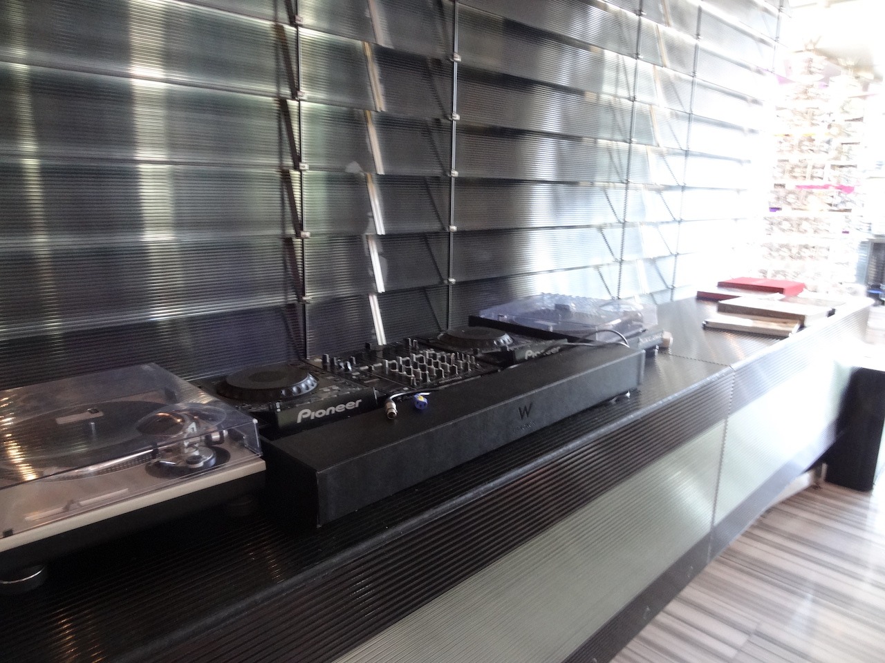 Turntables in the lobby