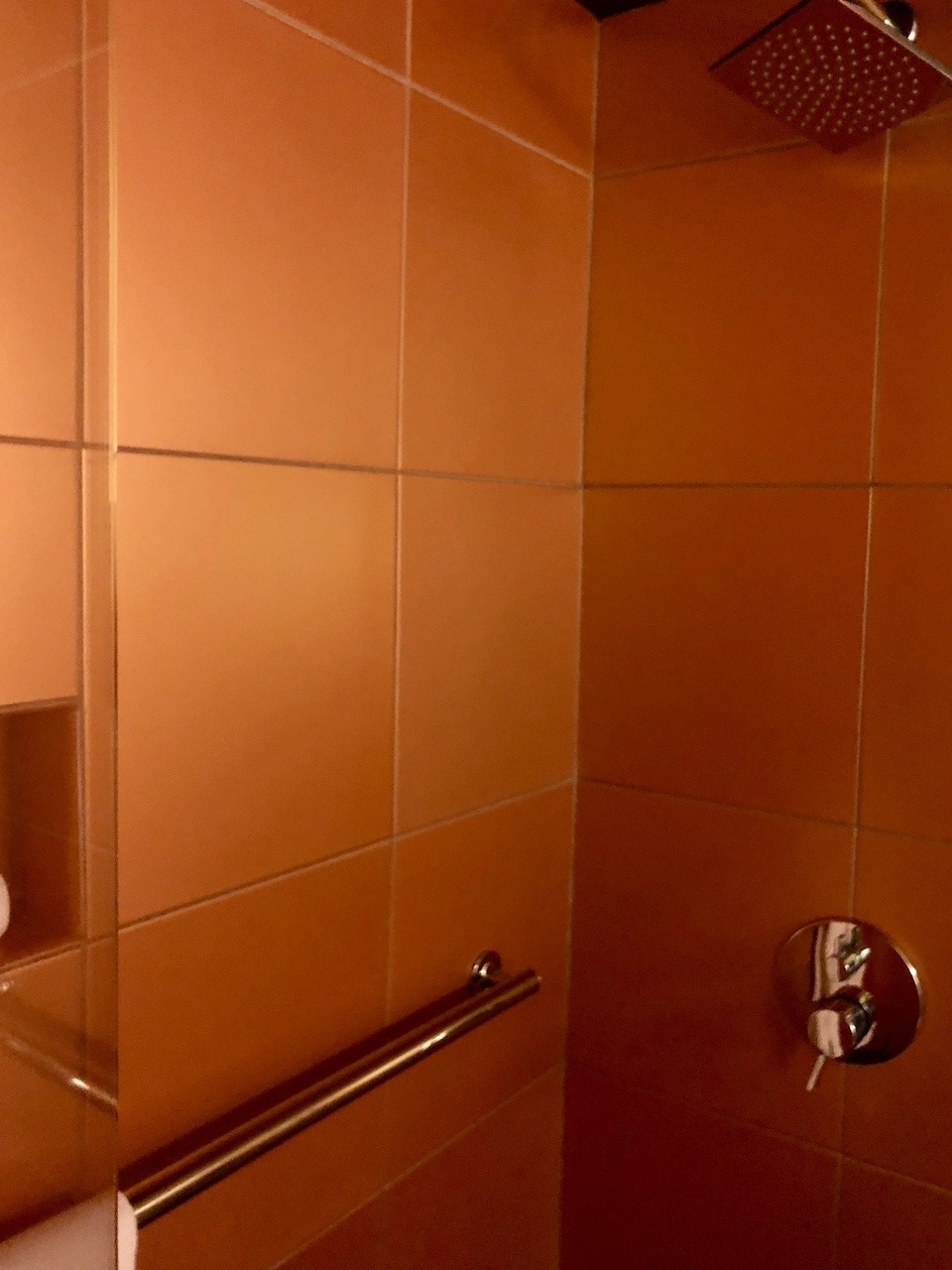 Very orange shower