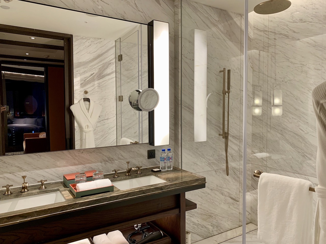 Park Hyatt Shenzhen suite master bathroom vanity