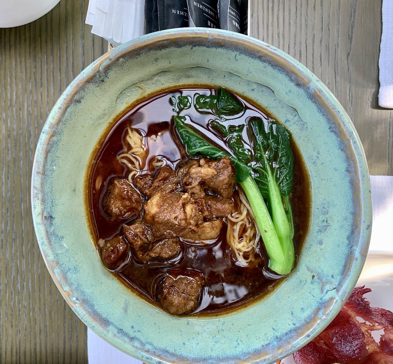 Beef Nooldle soup with chili oil