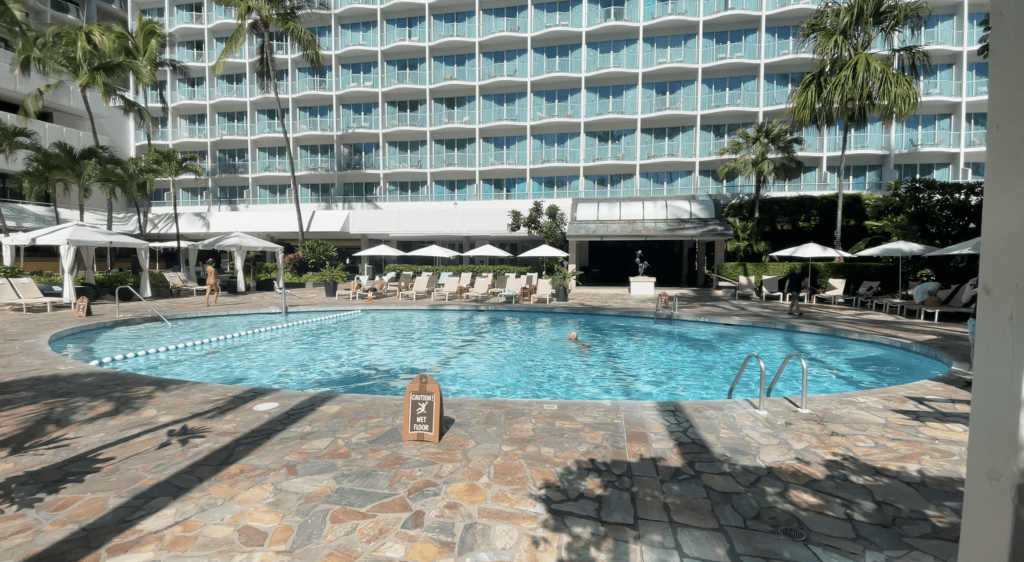 The pool at the Sheraton Princess Kaiulani hotel