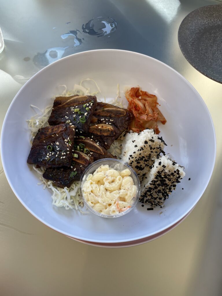 Kalbi bowl at the Hyatt Regency Waikiki