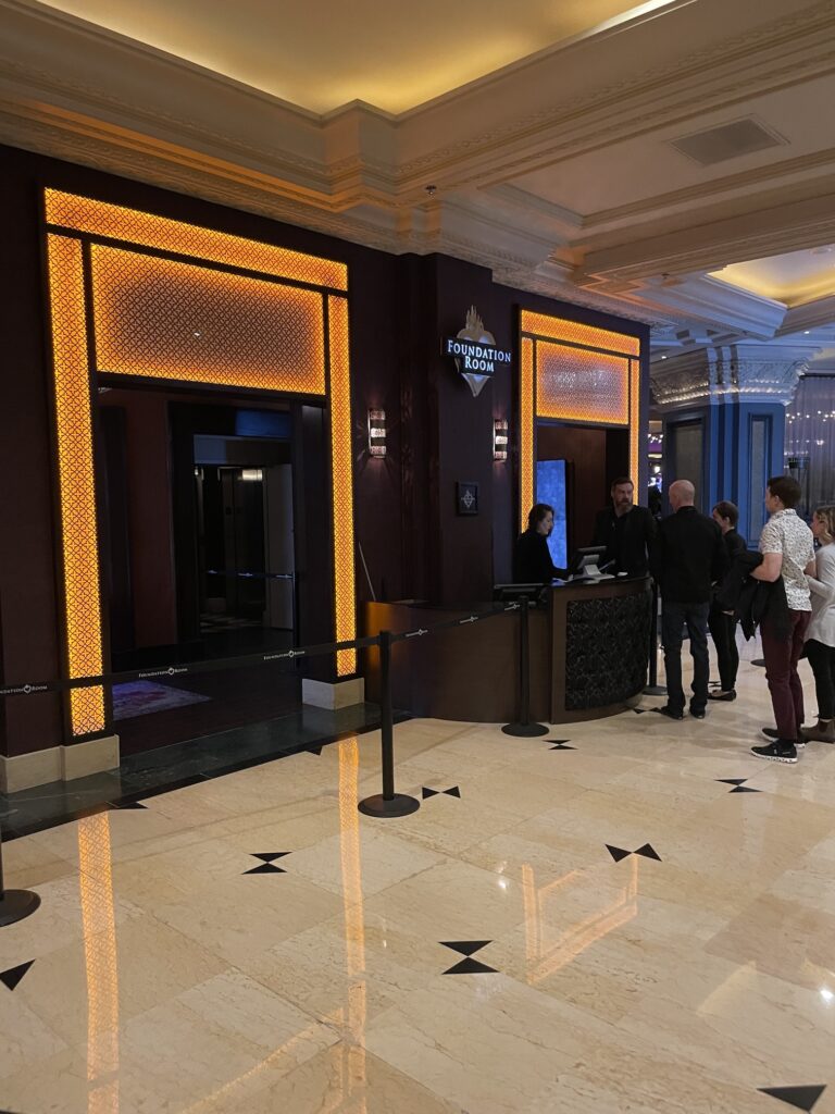 Entrance at the Foundation Room Las Vegas