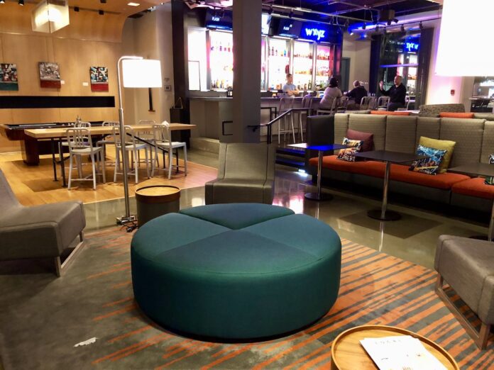 Aloft lobby seating indoors