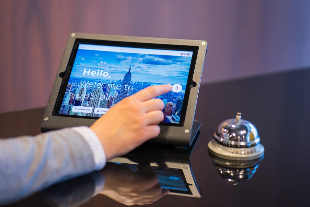 Hotel check in tablet