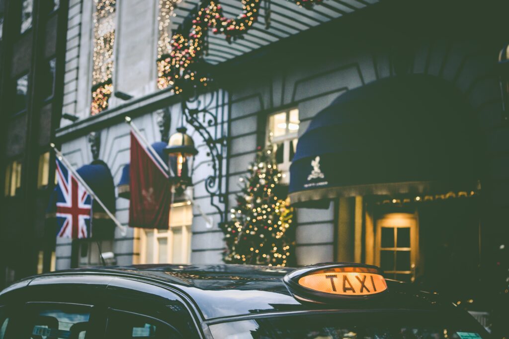 Taxi Outside British Hotel