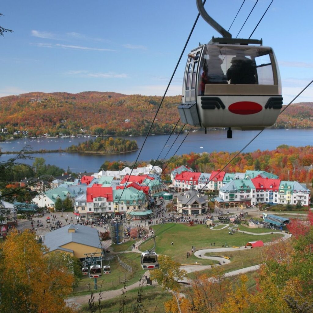 Gondola from the best hotels in mont tremblant Canada