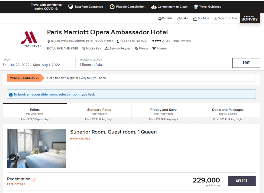 Marriott Bonvoy Dynamic Pricing – The View is Beautiful and Clear