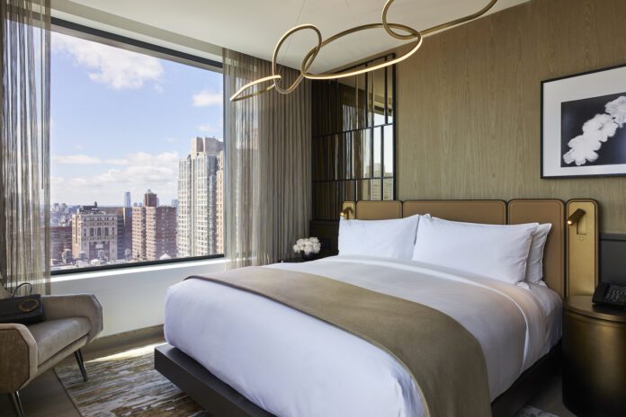 Bedroom with view at the ritz-carlton new york nomad