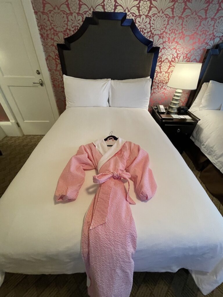 The Royal Hawaiian Hotel hotel robes are known for their pink color.