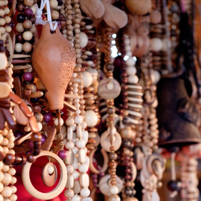 a close up of a necklace
