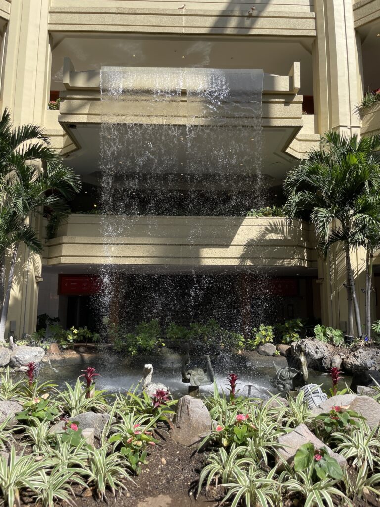 Waterfall at the Hyatt Regency Waikiki