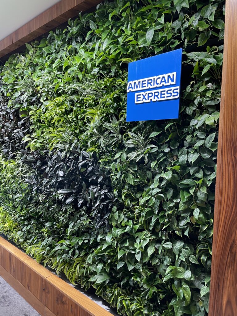 American Express Centurion Lounge Phoenix Green Wall
