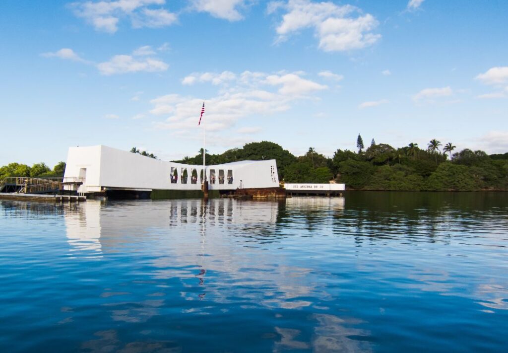 Glassy water showing my guide to visiting Pearl Harbor