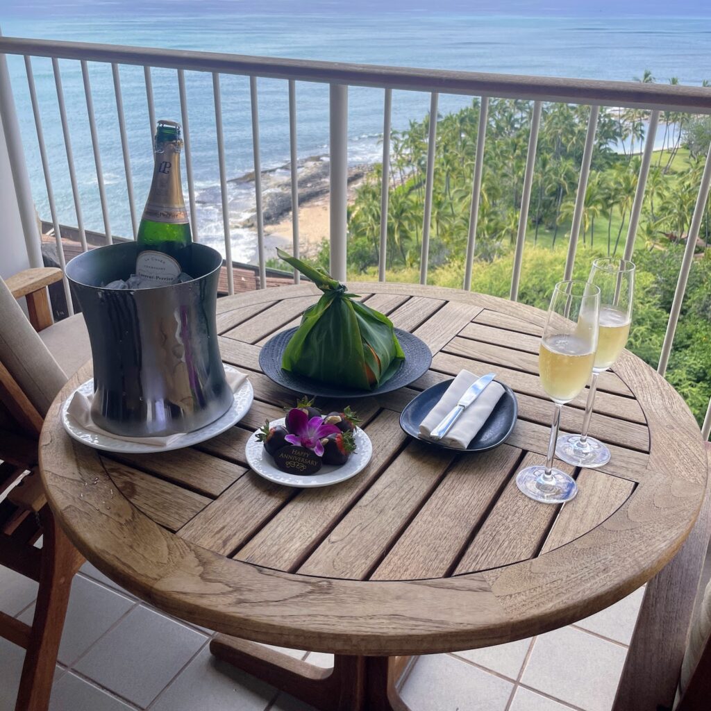 Welcome amenity gift at the Four Seasons Oahu at Ko Olina