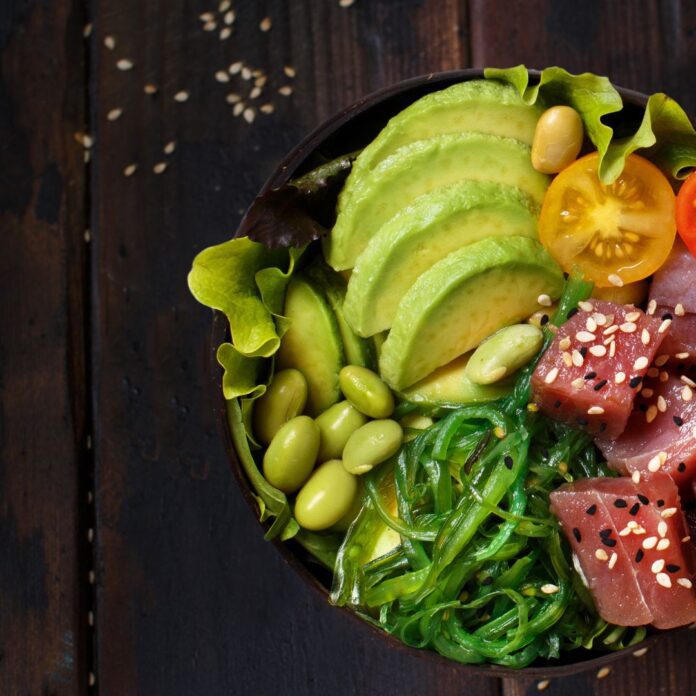 a bowl of food on a table