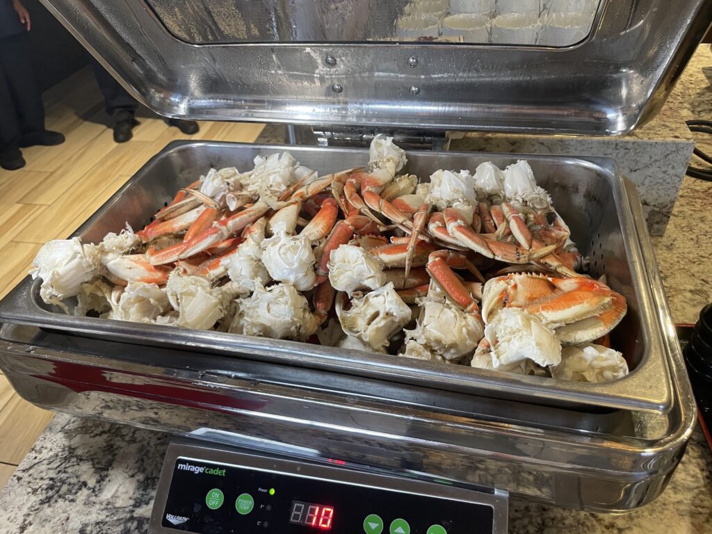 Fresh crab at the 100 Sails Sunday Brunch Buffet