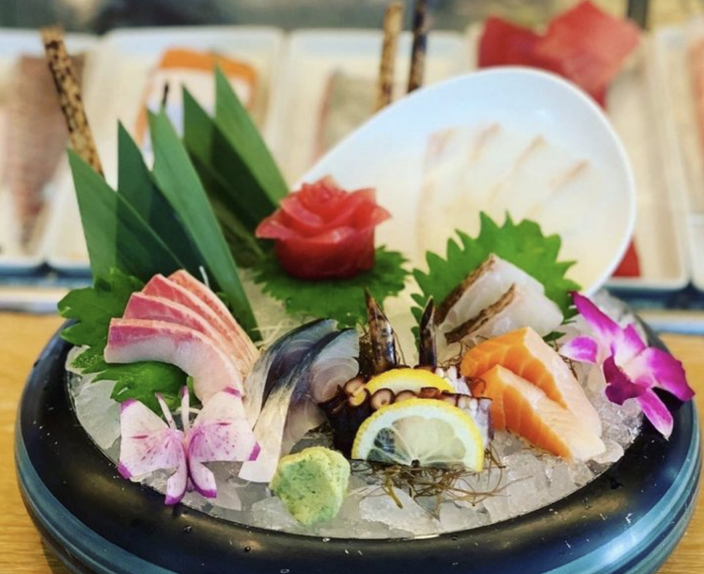 a plate of food on a table