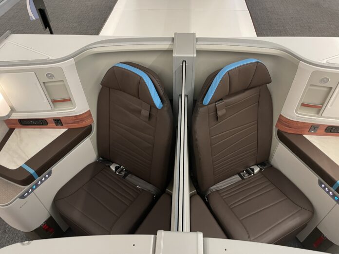 a seat in a plane