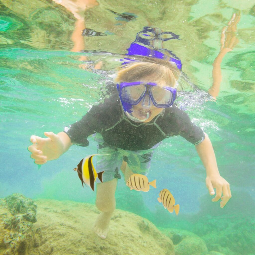 Photo of man diving into water, scuba diving is one of the best honolulu water activities.