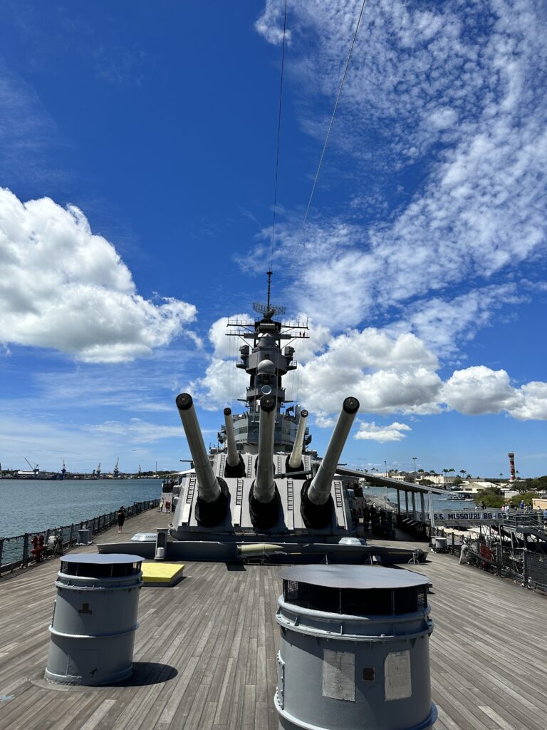 A View you get when volunteering at the Battleship Missouri Memorial