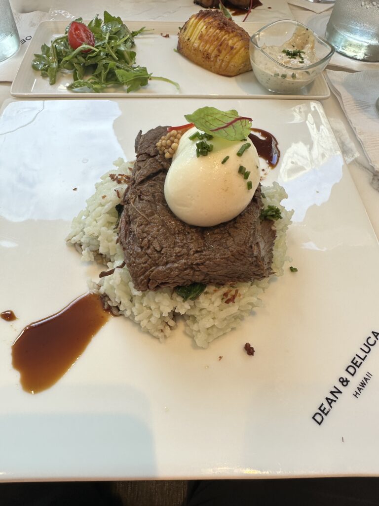 a plate of food on a table