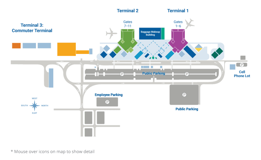 a map of a airport