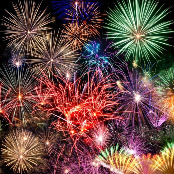 fireworks in the sky