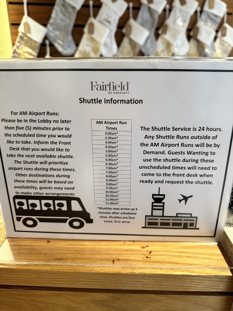 a sign with a picture of a shuttle