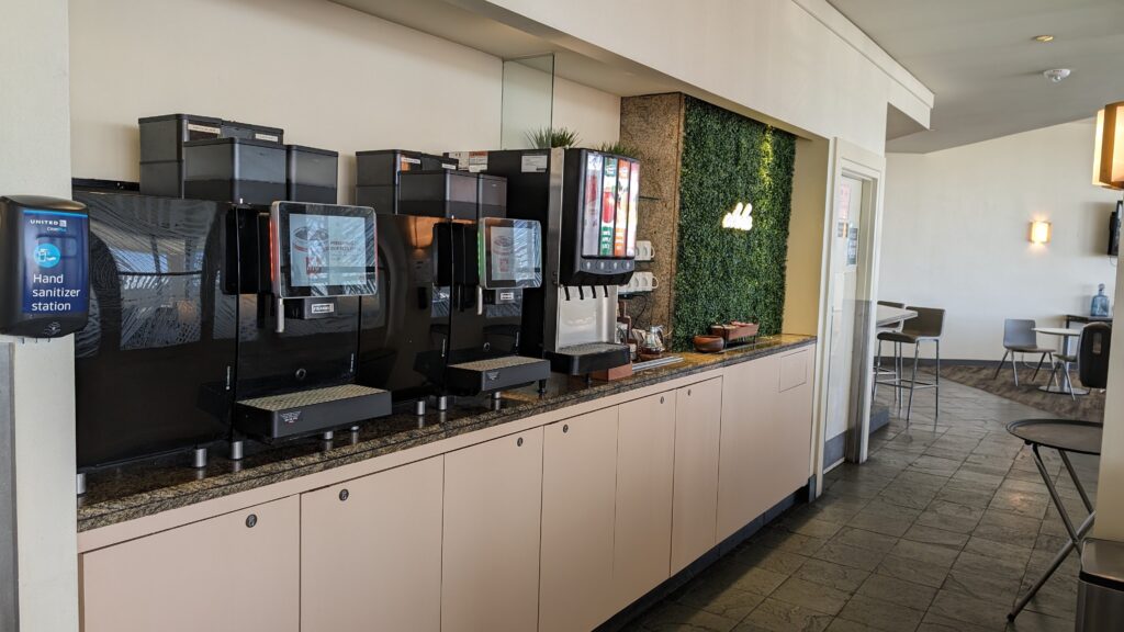 a coffee machine in a room