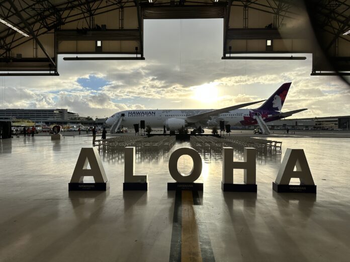 an airplane in an airport