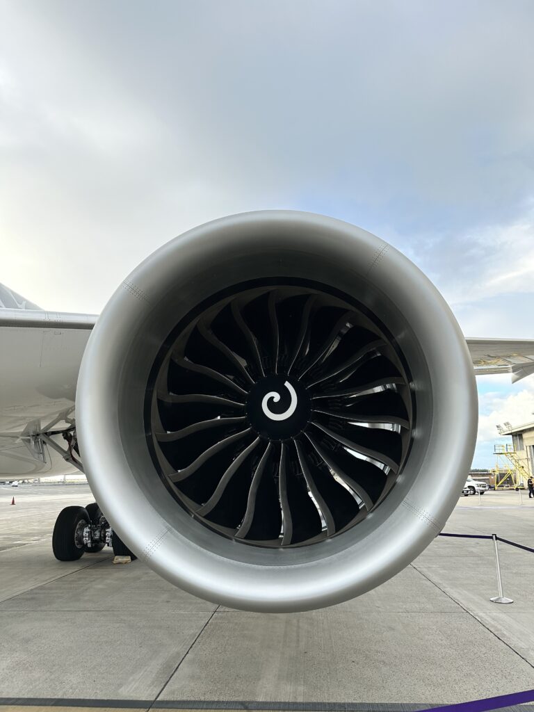 the engine of a plane