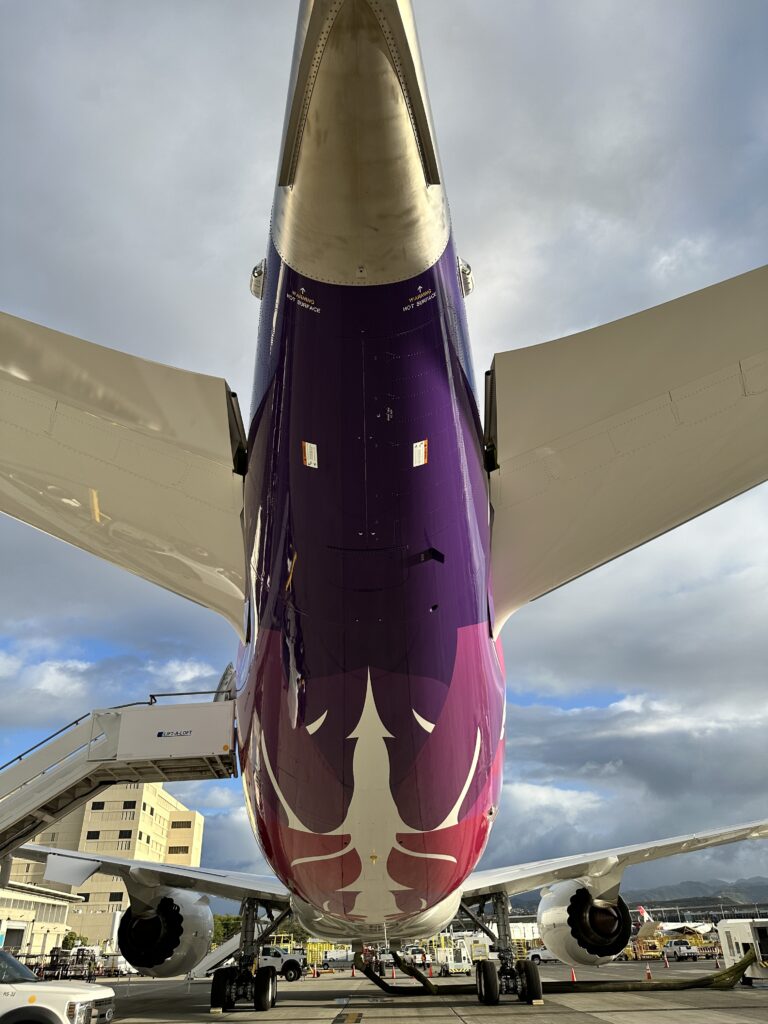 the tail of a plane