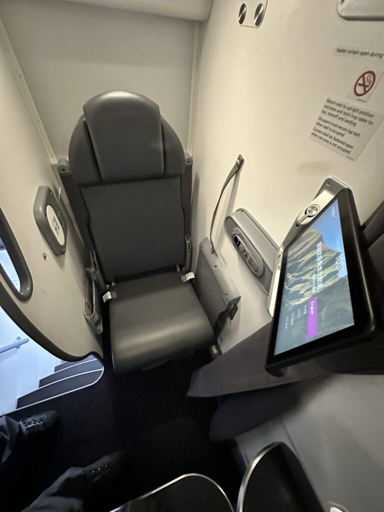 a seat in a plane