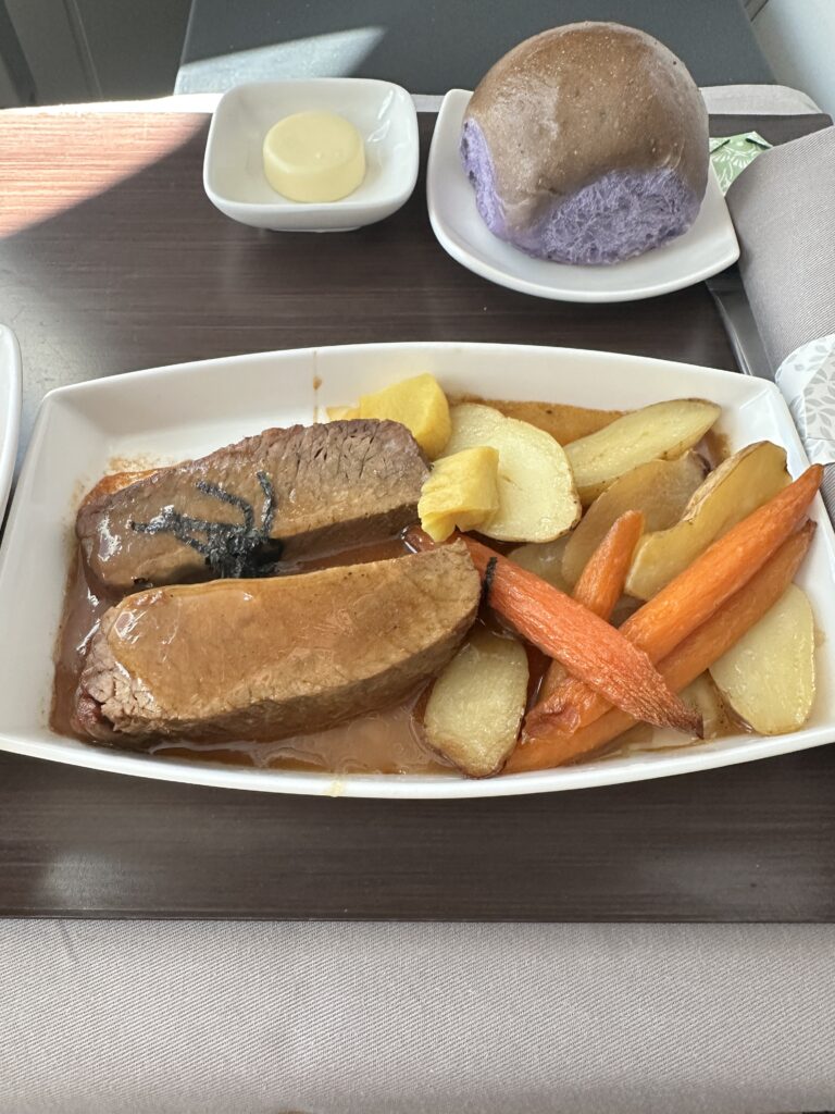 a plate of food on a table